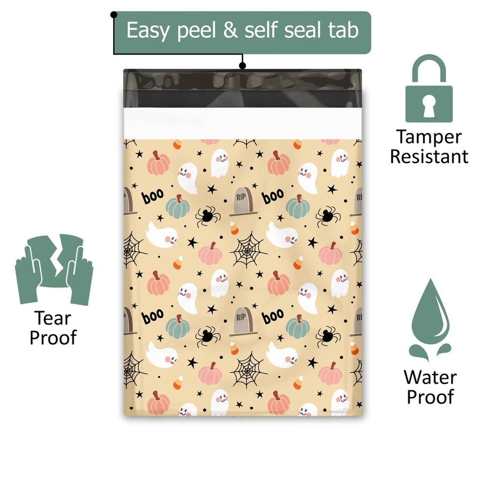 Playful Halloween π 10x13 Poly Mailers Pack of 25 - Picture 6 of 11